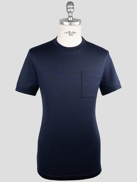 Kiton Knt Blue Cotton T-Shirt