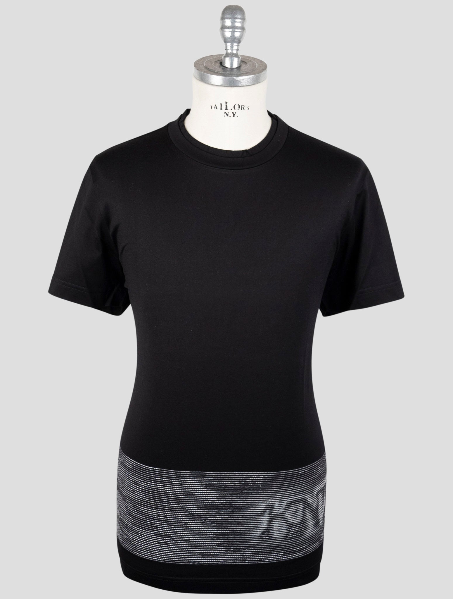 Kiton Knt Black Cotton T-Shirt