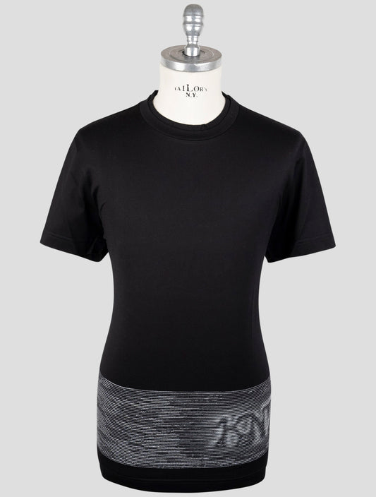 Kiton Knt Black Cotton T-Shirt