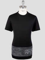 Kiton Knt Black Cotton T-Shirt