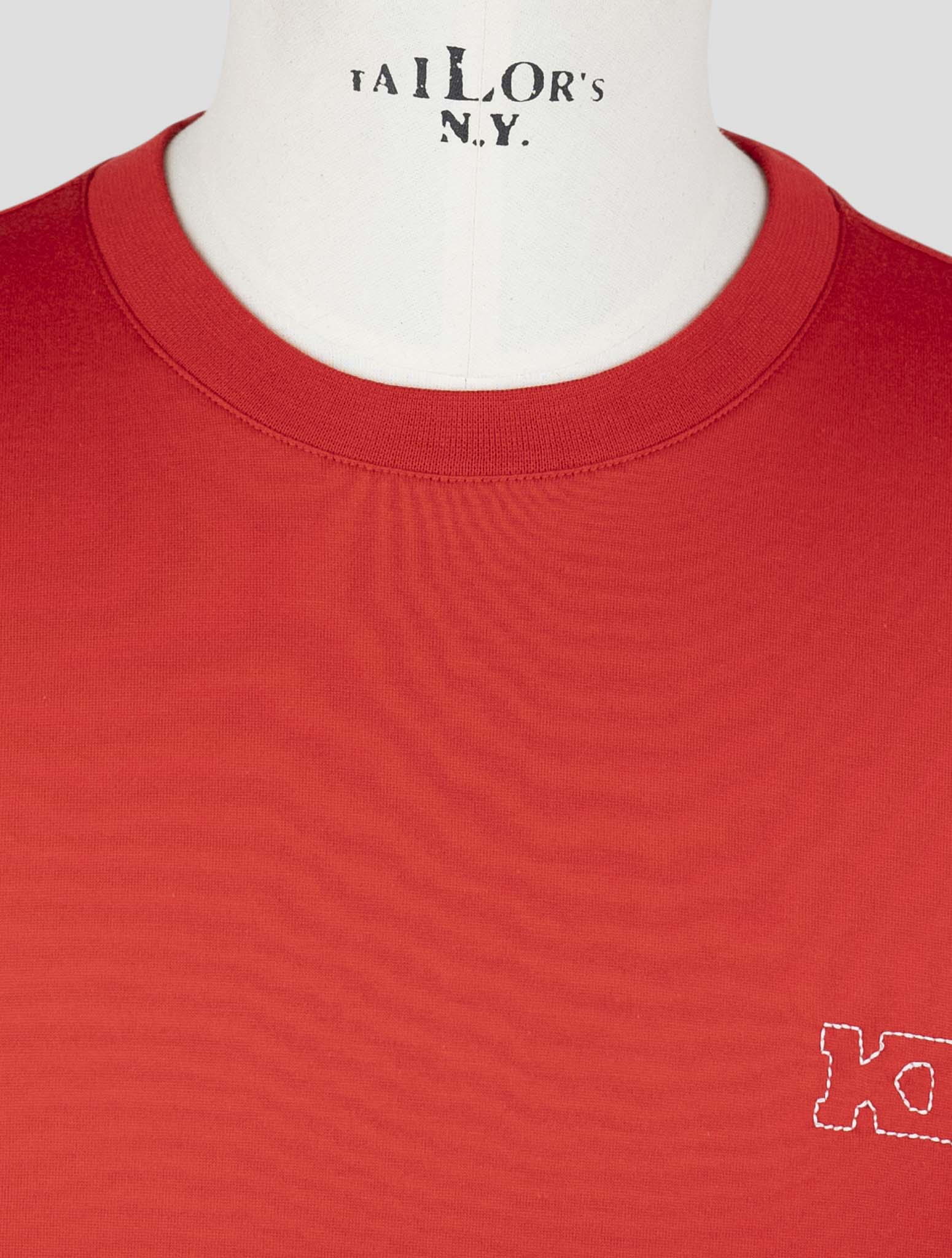 Kiton Knt Red Cotton T-Shirt