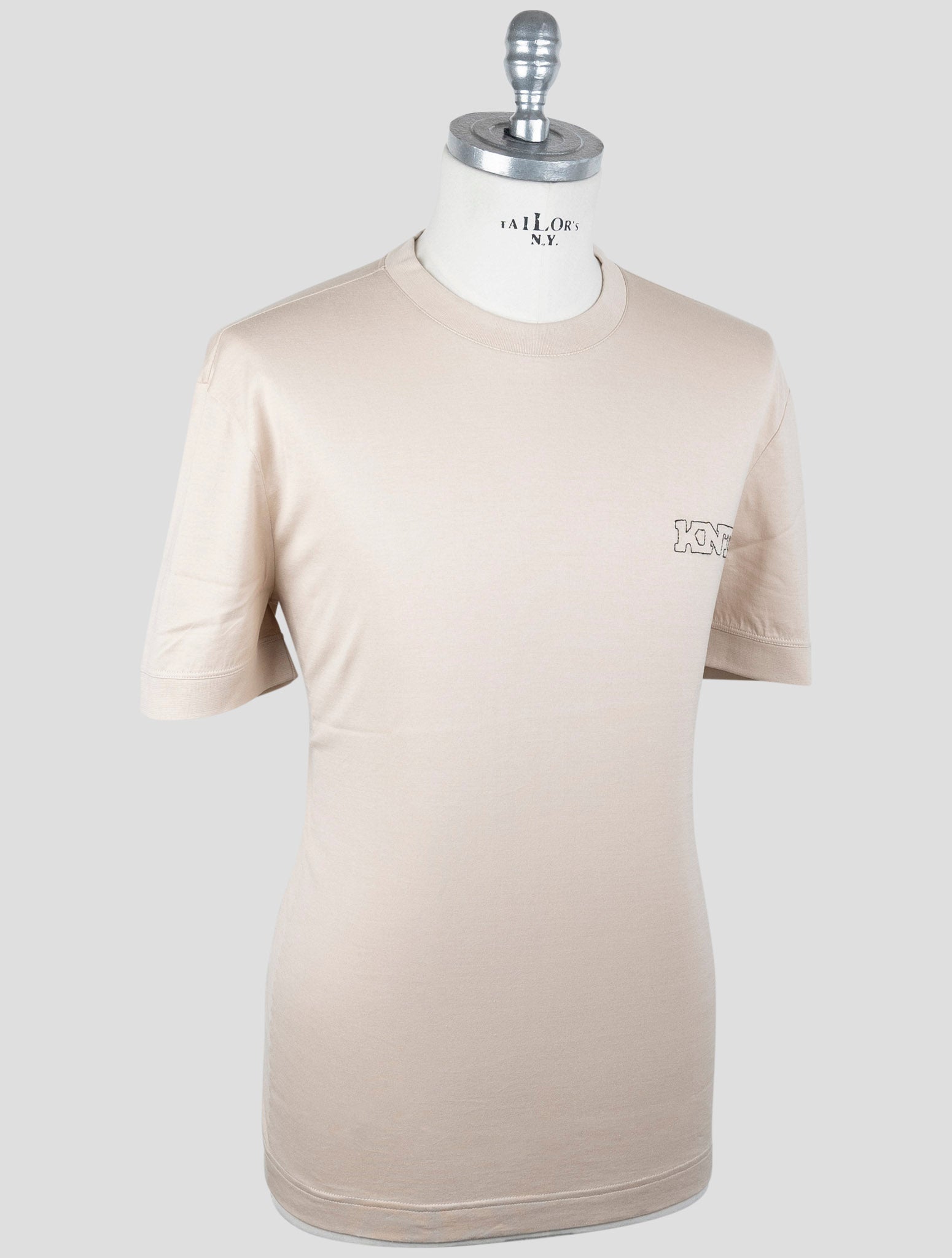 Kiton Knt Beige Cotton T-Shirt
