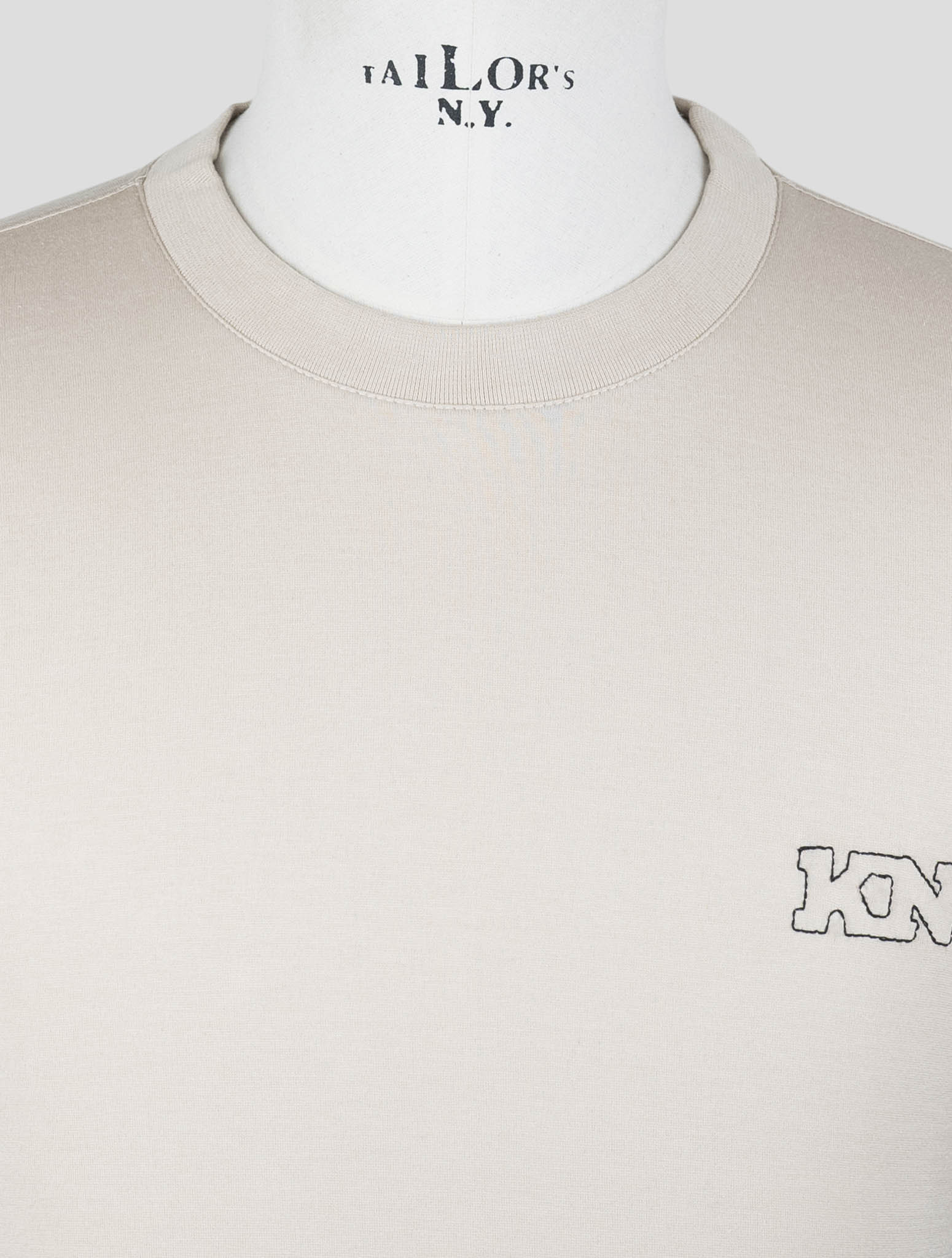 Kiton Knt Beige Cotton T-Shirt