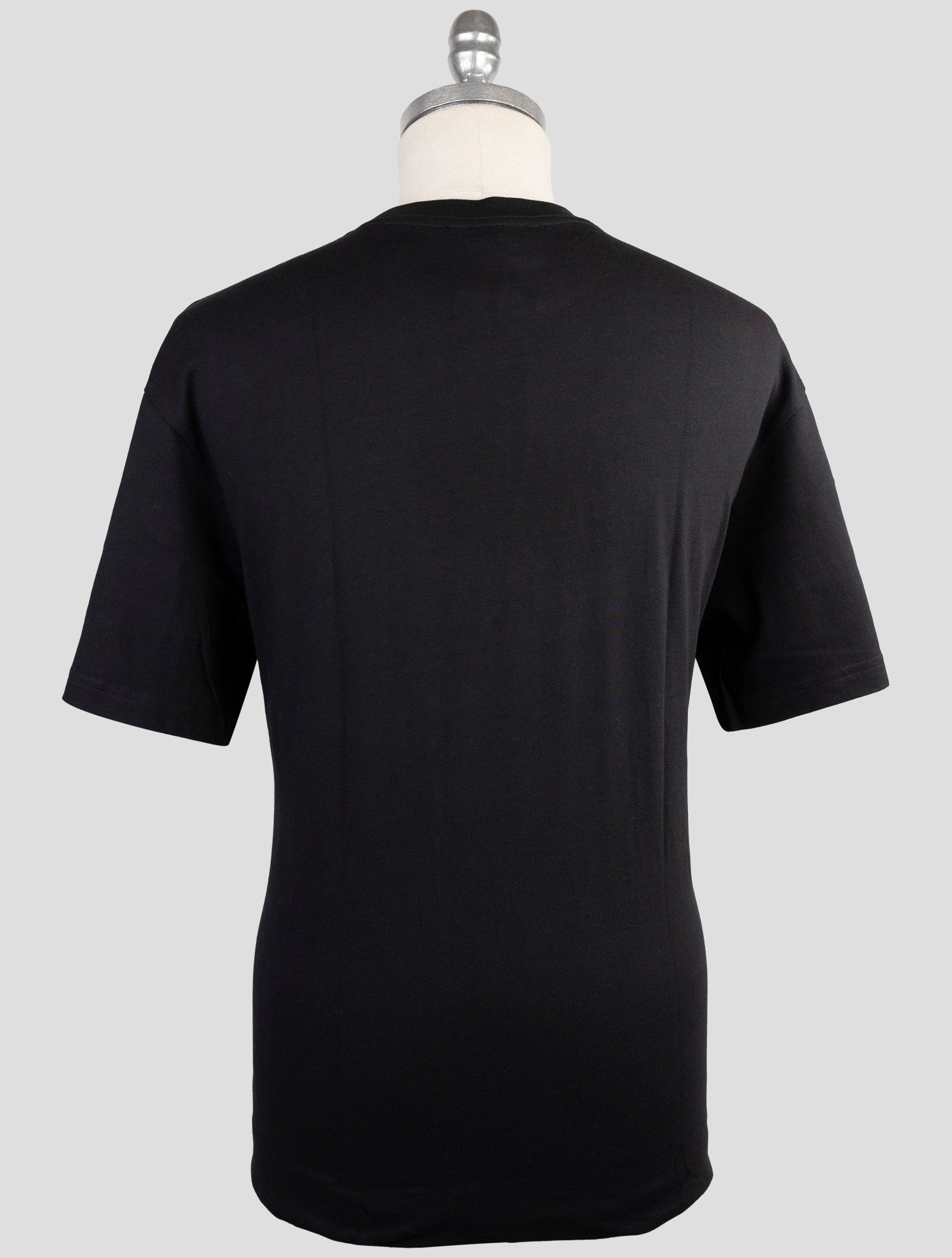 Kiton Knt Black Cotton T-Shirt