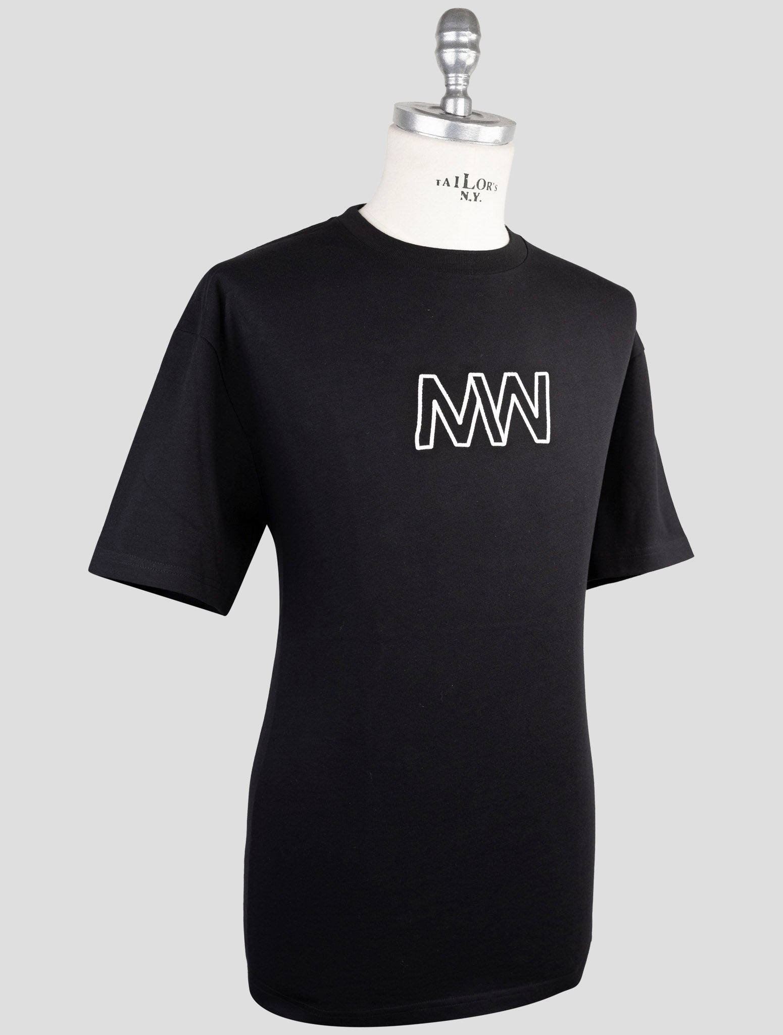 Kiton Knt Black Cotton T-Shirt