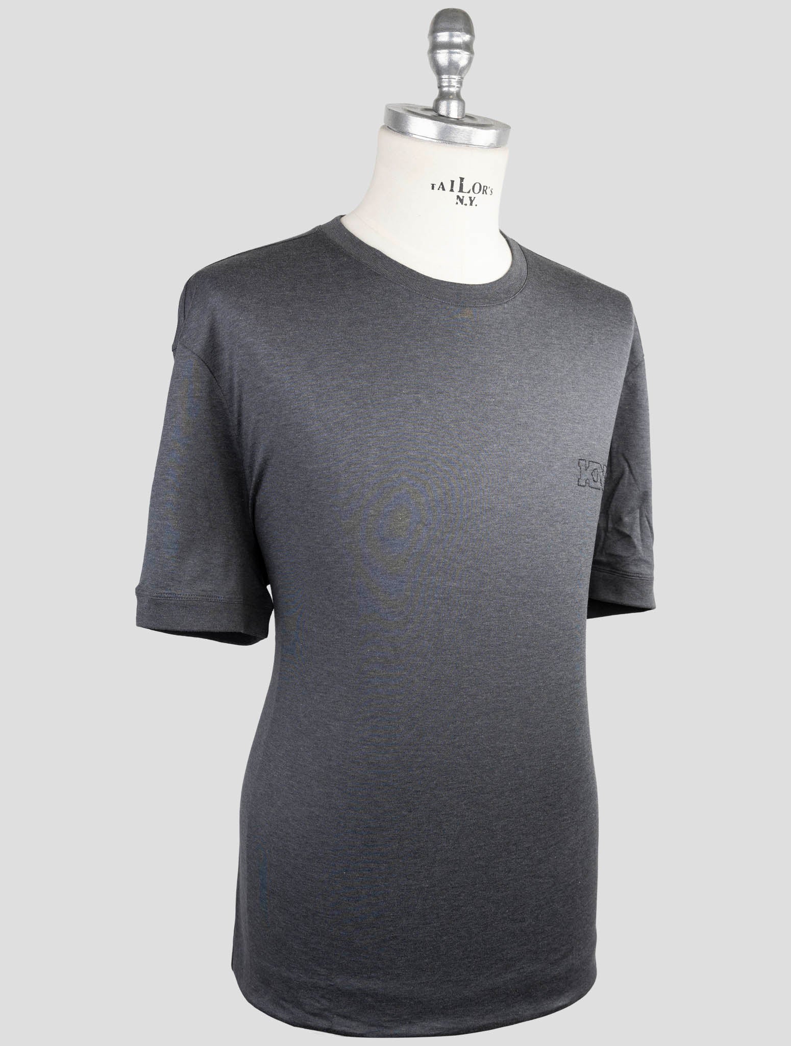 Kiton Knt Gray Cotton T-Shirt