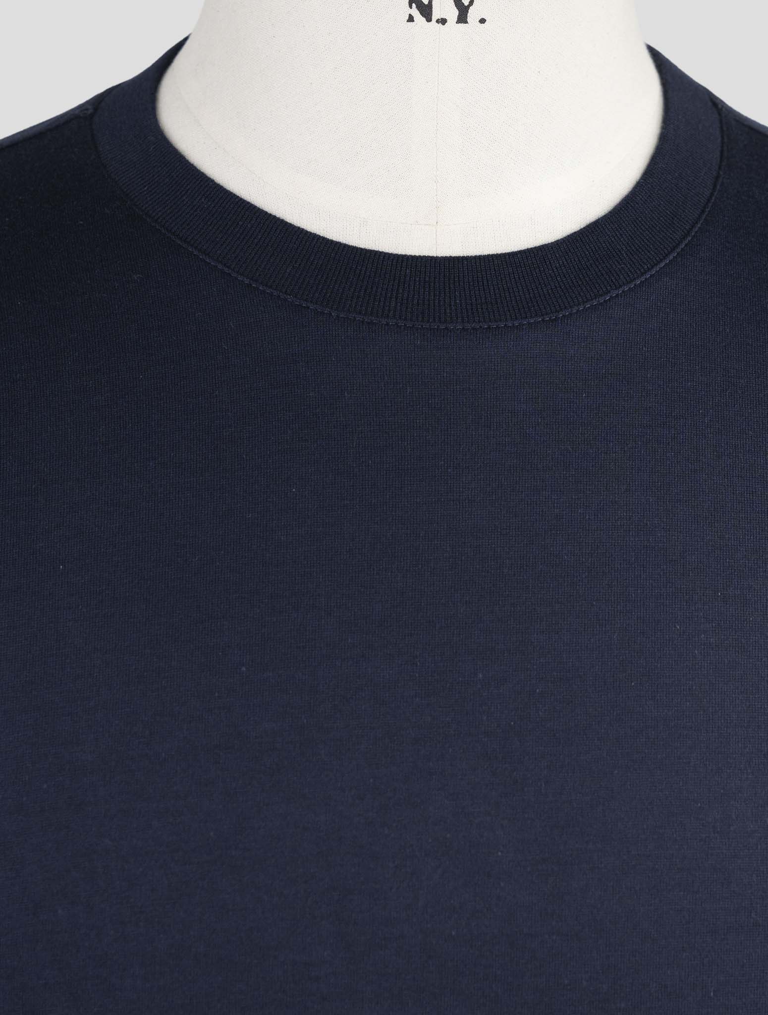 Kiton Knt Blue Cotton T-Shirt