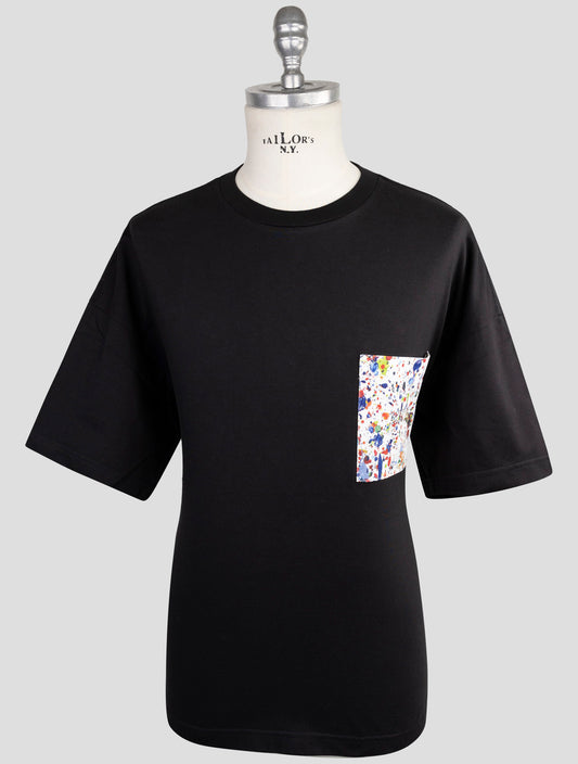 Kiton Knt Black Cotton T-Shirt