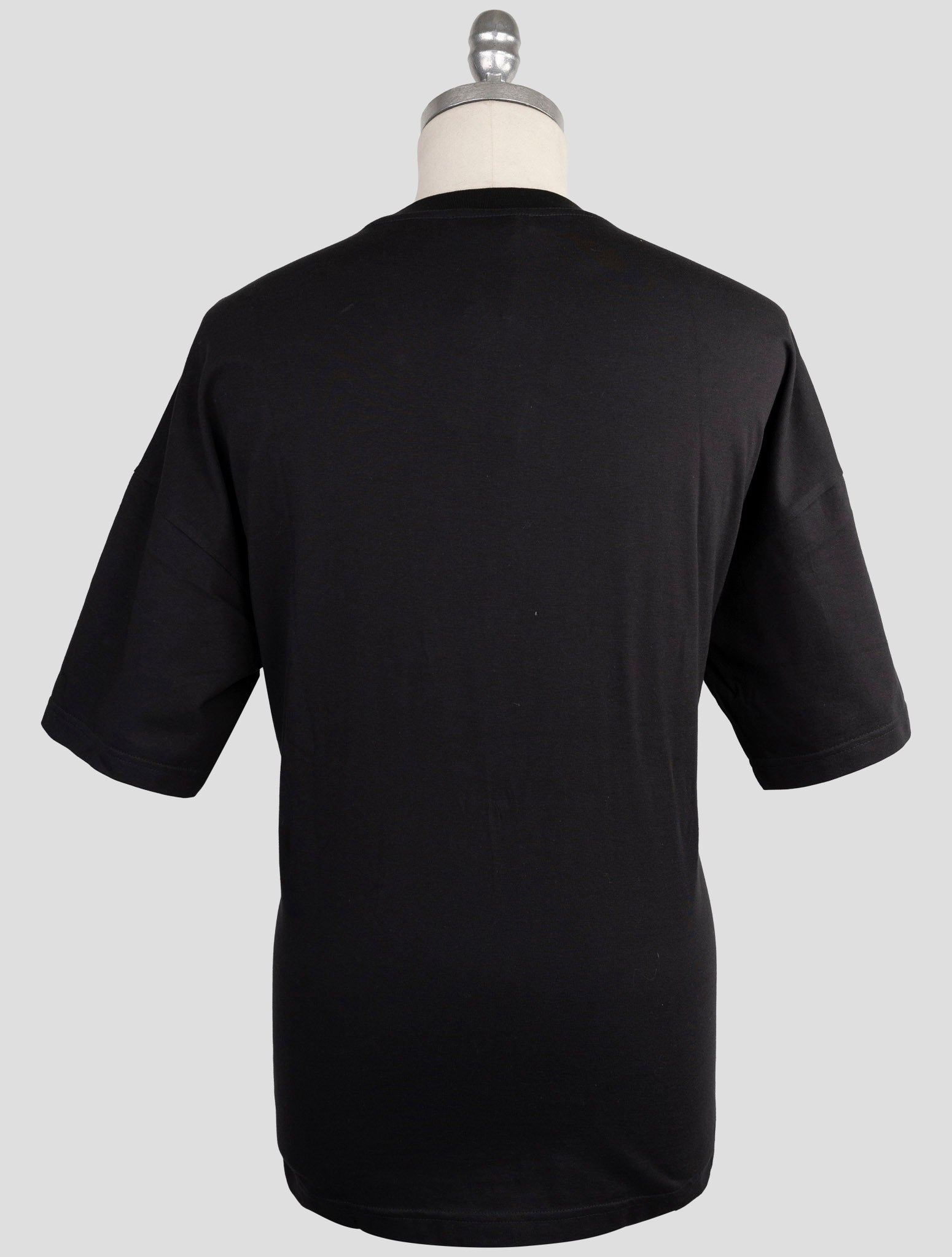 Kiton Knt Black Cotton T-Shirt