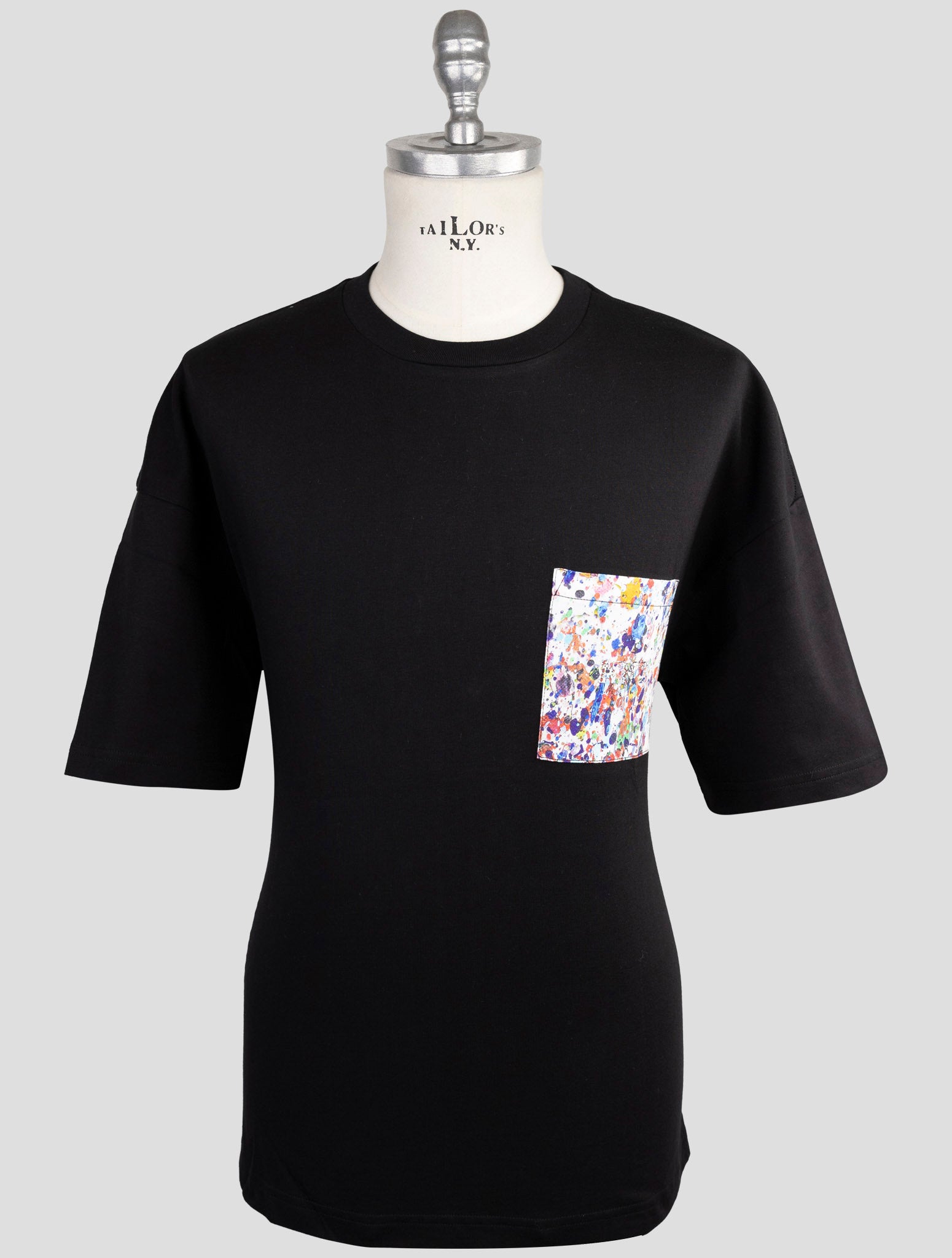 Kiton Knt Black Cotton T-Shirt