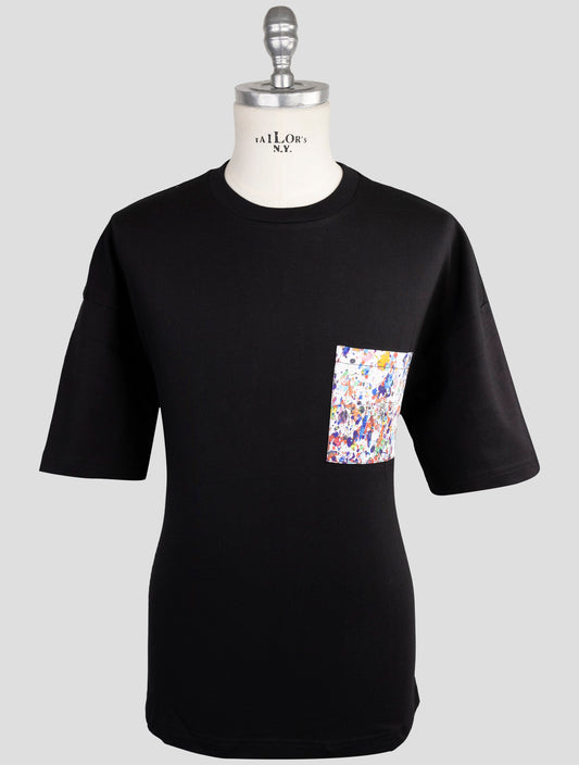 Kiton Knt Black Cotton T-Shirt