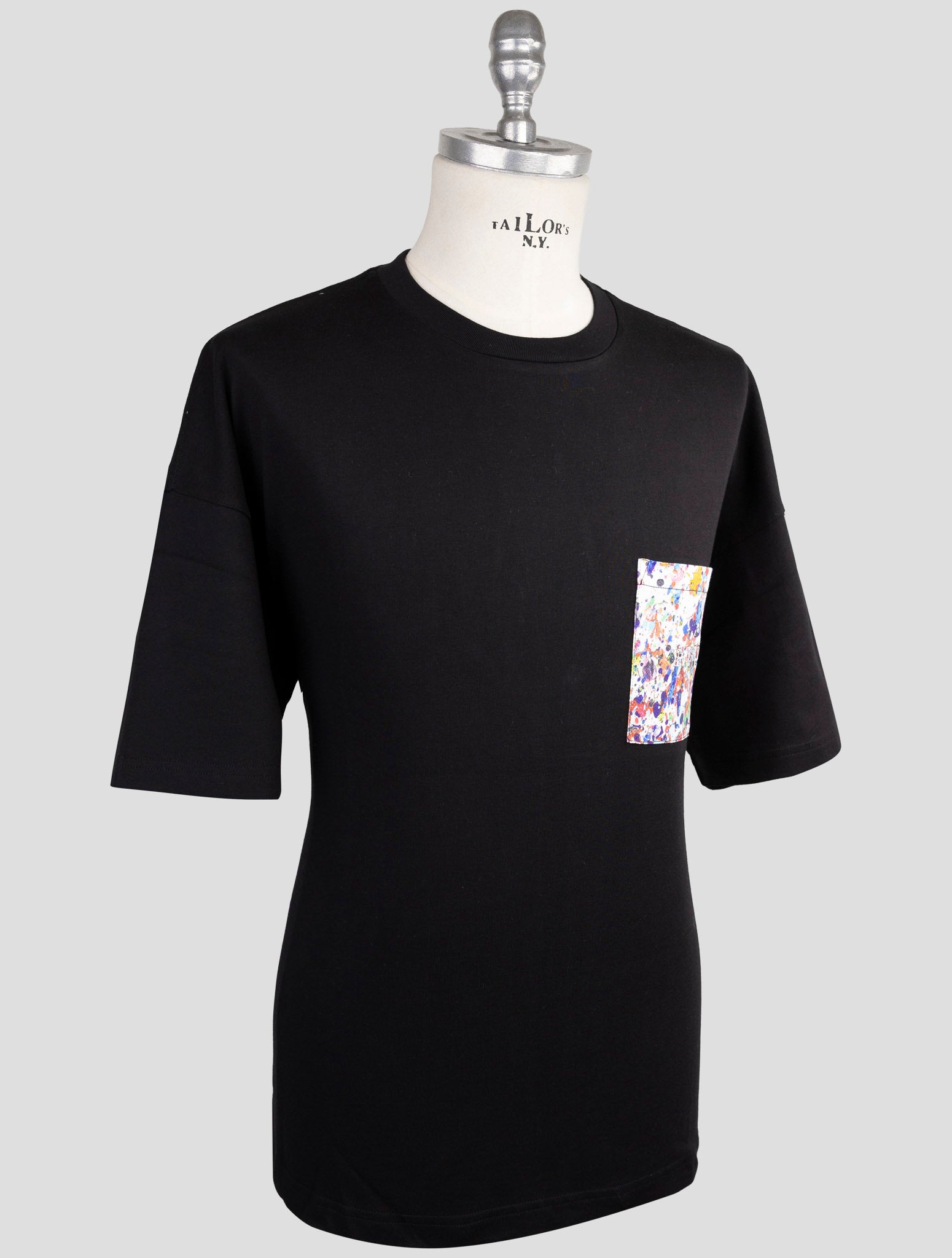 Kiton Knt Black Cotton T-Shirt