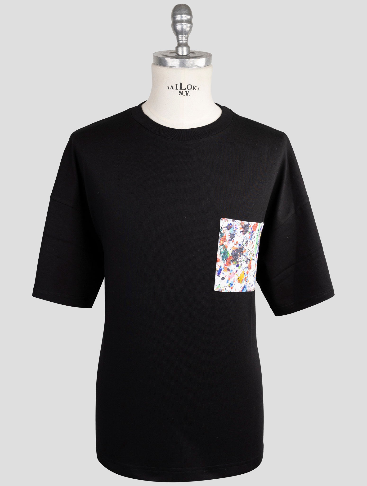 Kiton Knt Black Cotton T-Shirt