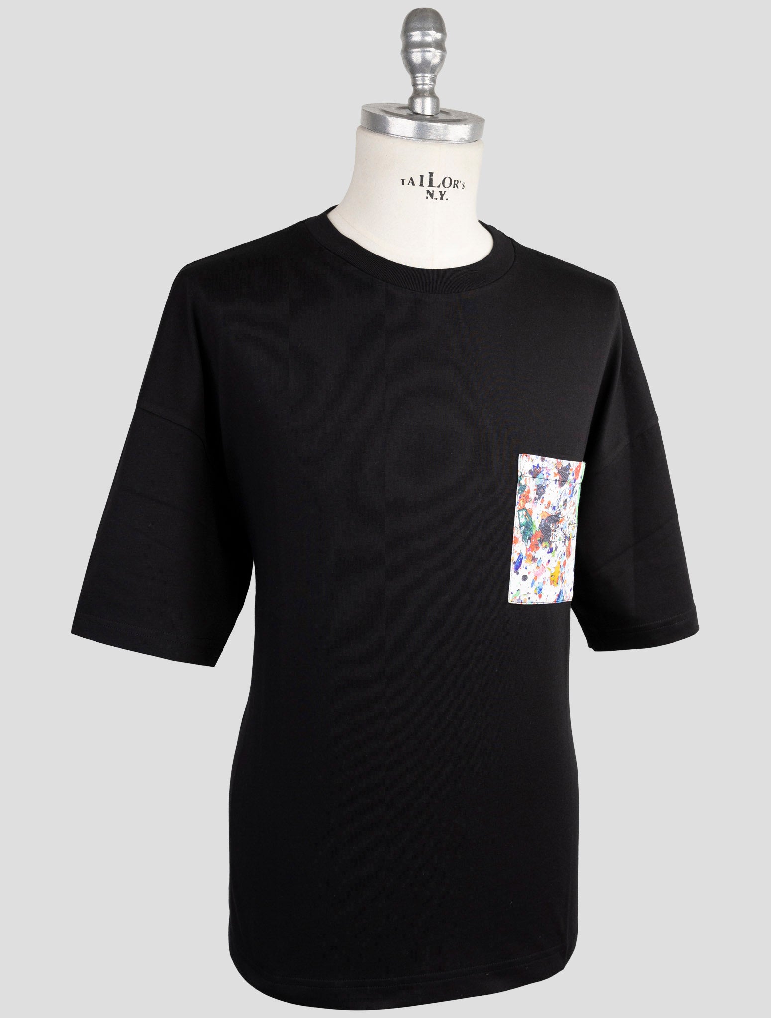 Kiton Knt Black Cotton T-Shirt