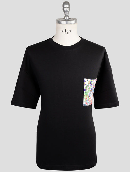Kiton Knt Black Cotton T-Shirt