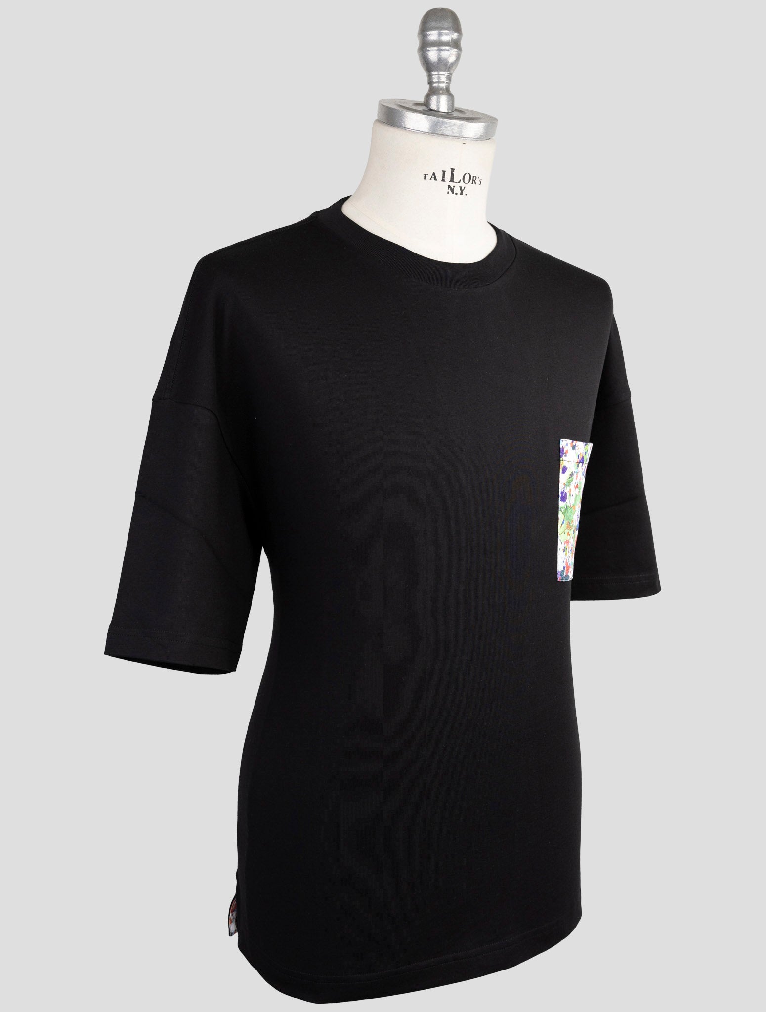 Kiton Knt Black Cotton T-Shirt