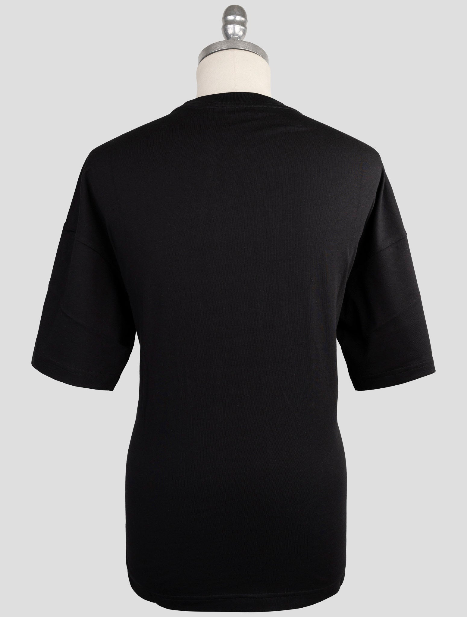 Kiton Knt Black Cotton T-Shirt