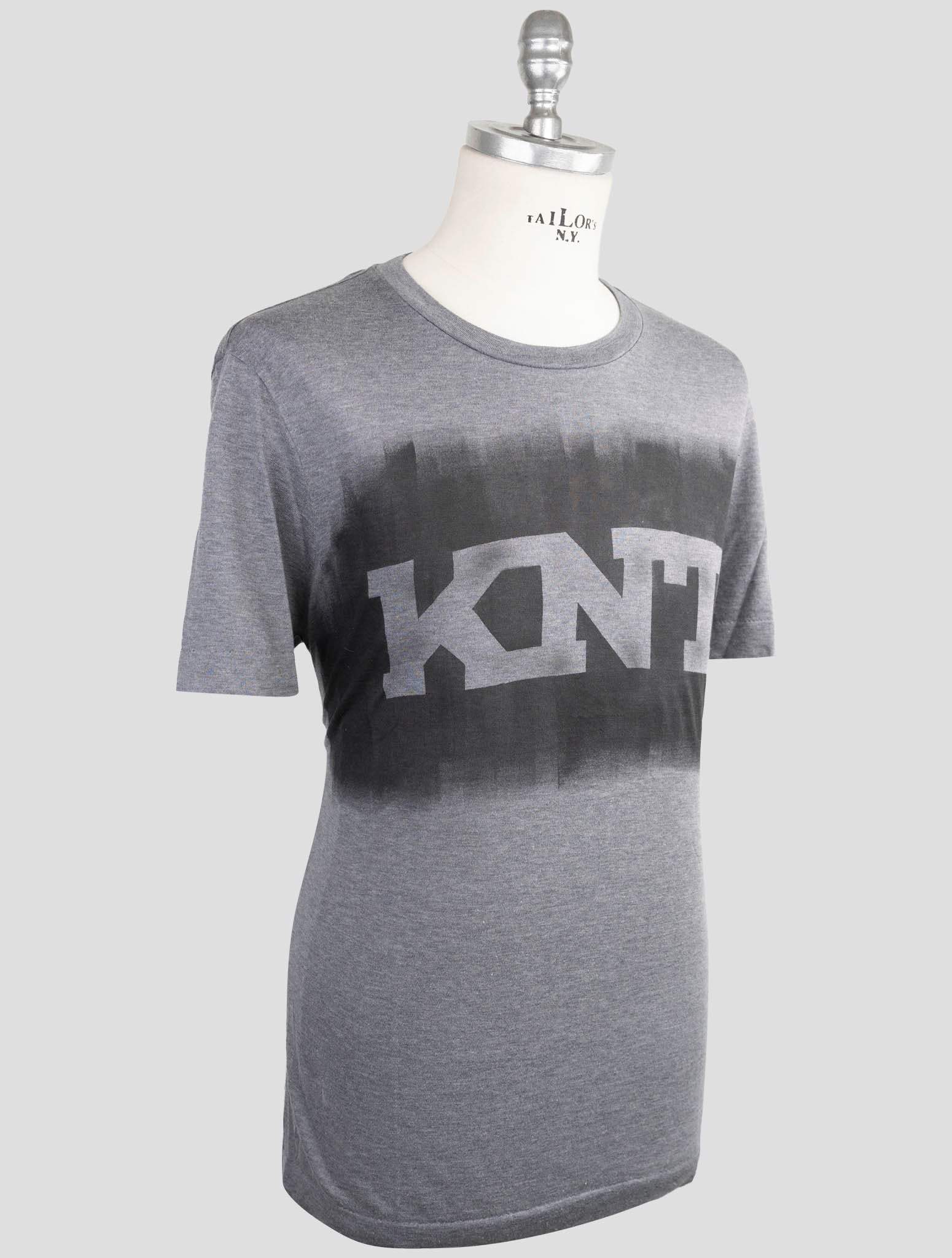 Kiton Knt Gray Cotton T-Shirt