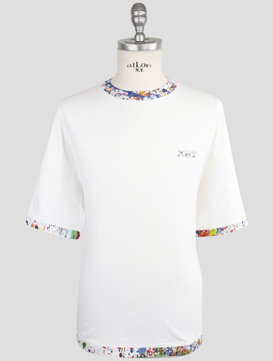 Kiton Knt White Cotton T-Shirt
