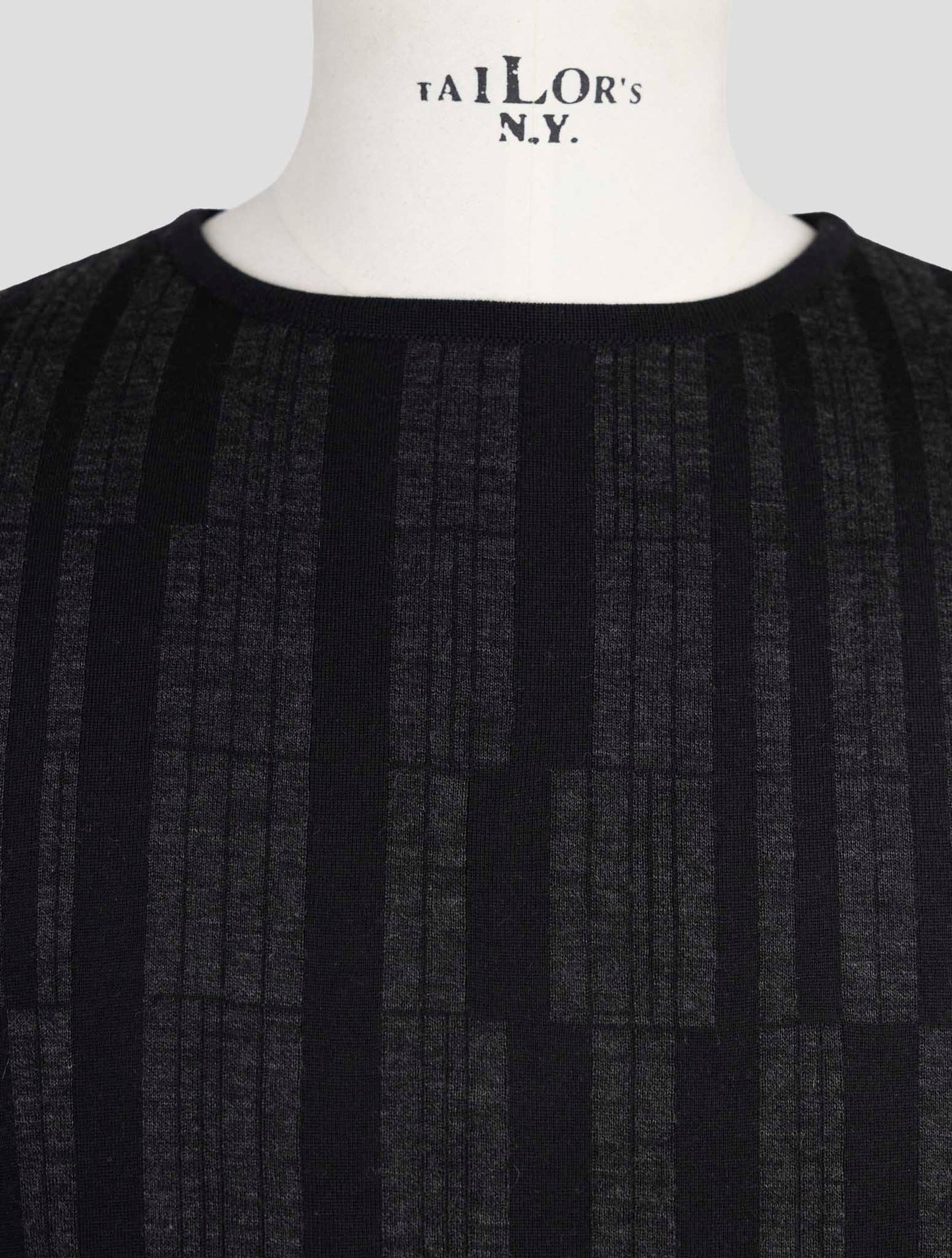 Kiton Knt Black Cashmere Wool Sweater Crewneck