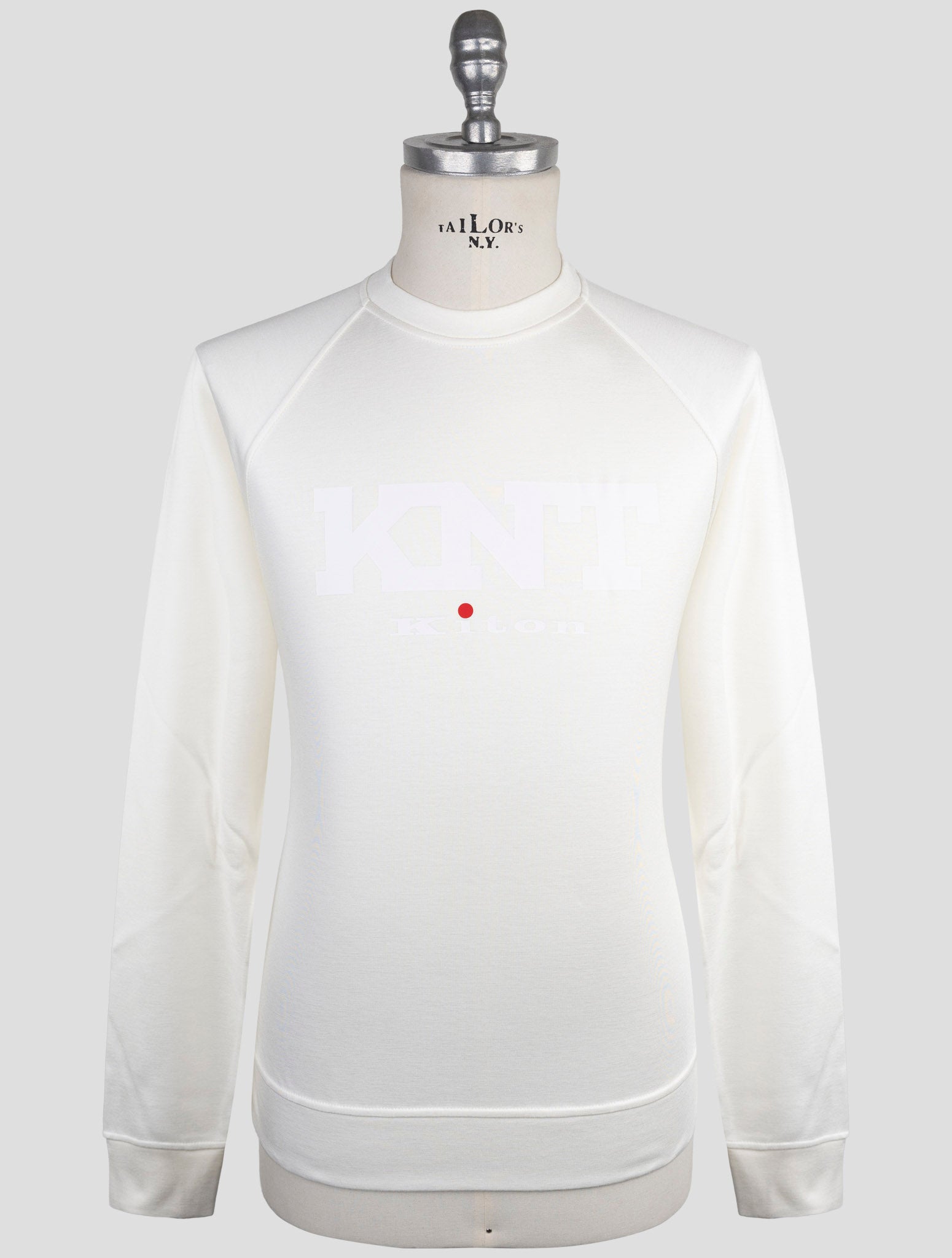 Kiton Knt White Viscose Ea Sweater Crewneck