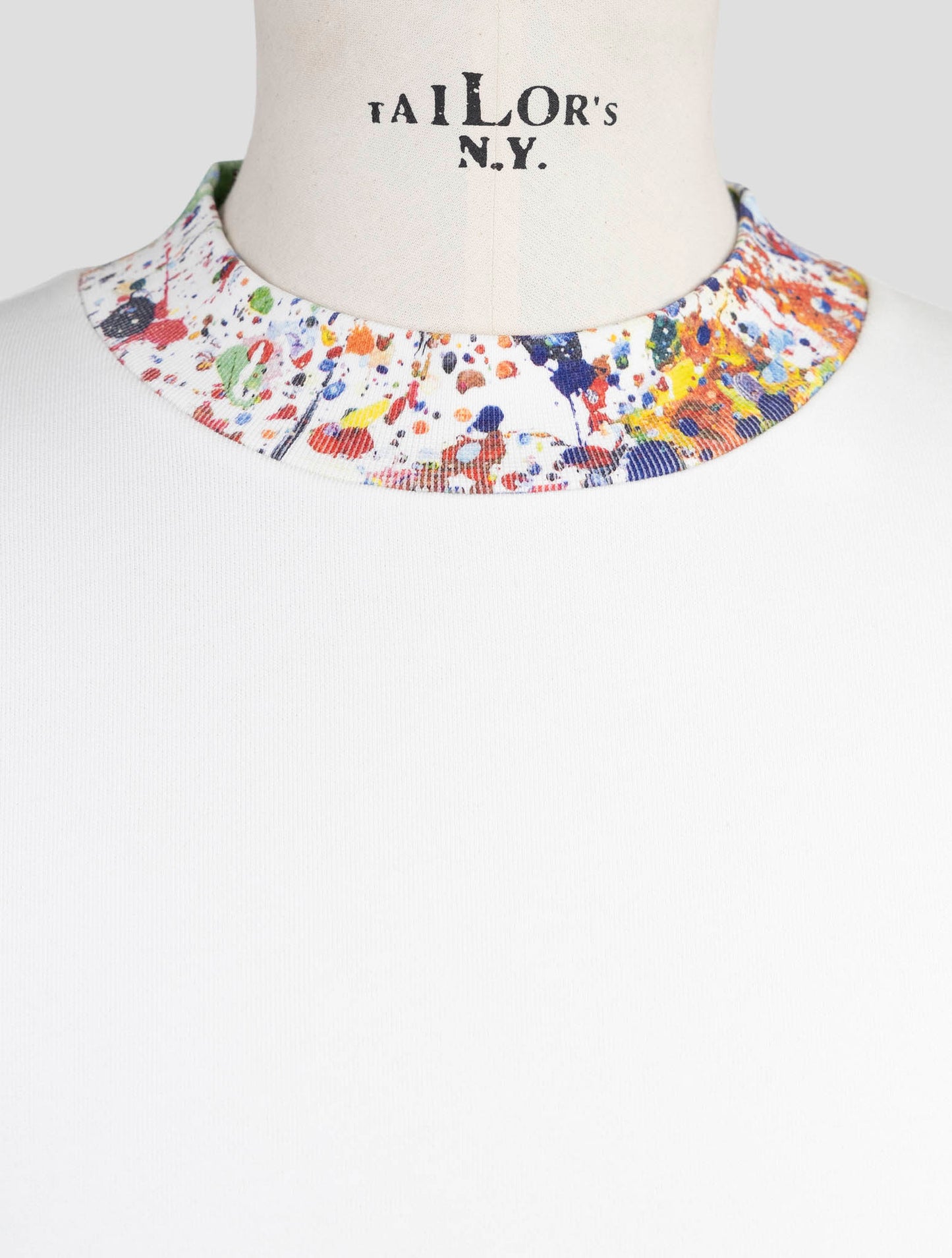 Kiton Knt White Cotton Sweater Half Neck