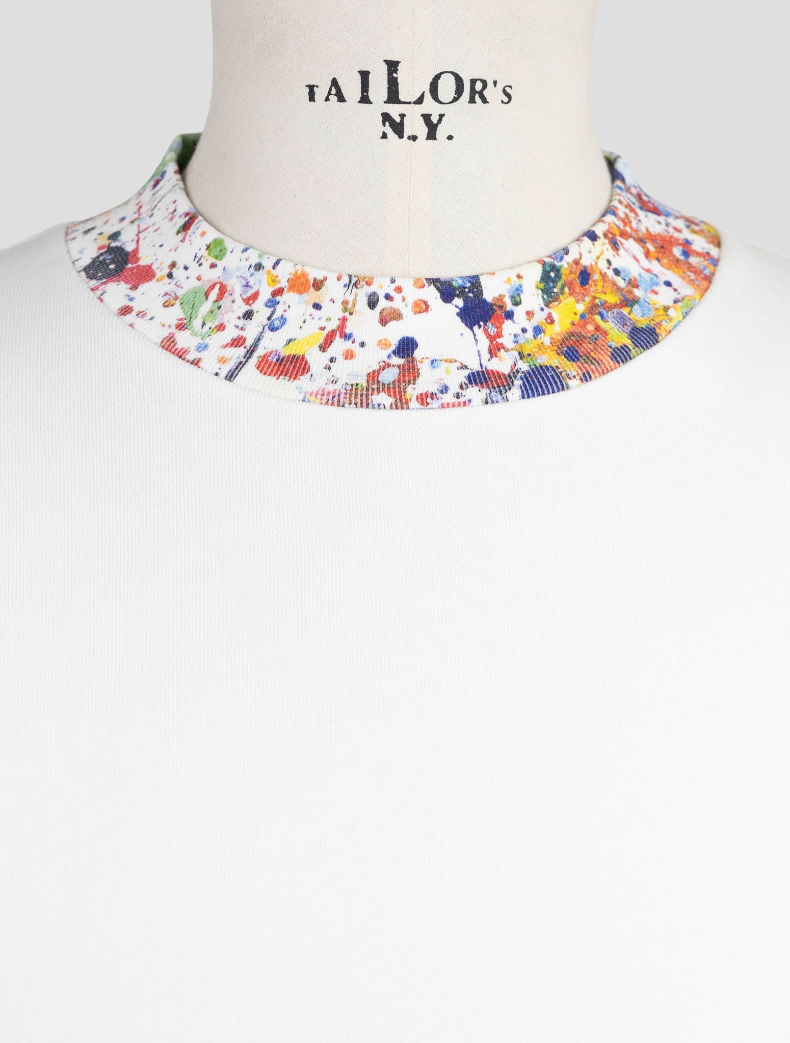 Kiton Knt White Cotton Sweater Half Neck