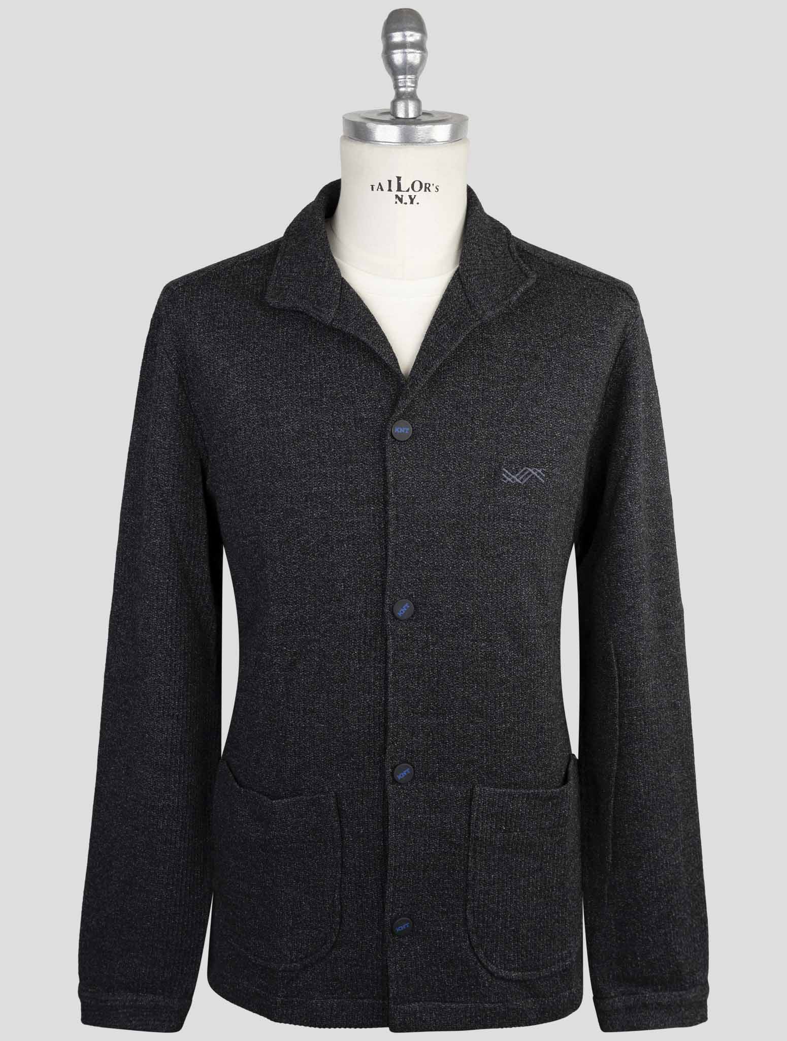 Kiton Knt Dark Gray Wool Cotton Shirt