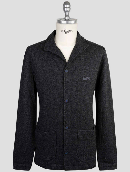 Kiton Knt Dark Gray Wool Cotton Shirt