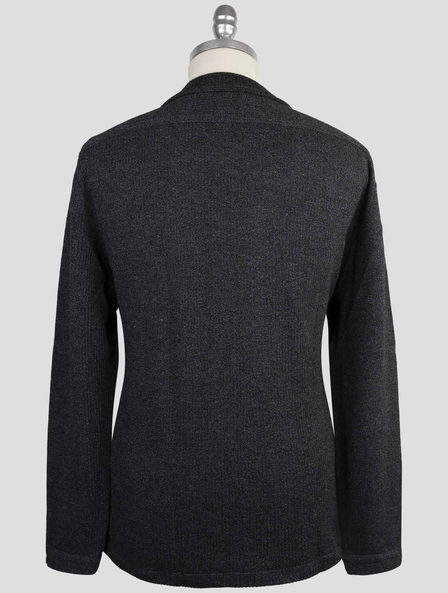 Kiton Knt Dark Gray Wool Cotton Shirt