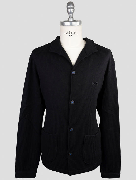 Kiton Knt Blue Wool Cotton Shirt