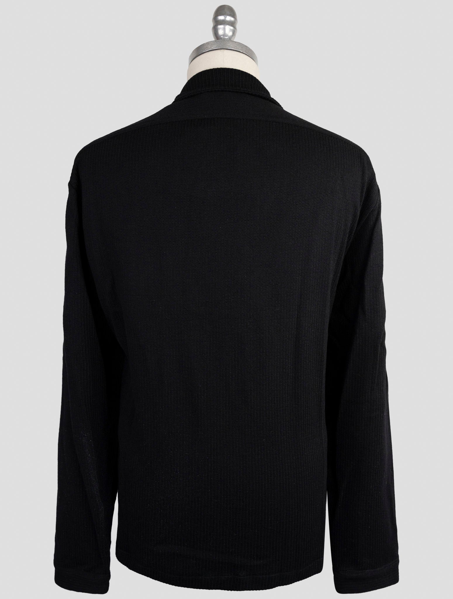 Kiton Knt Blue Wool Cotton Shirt