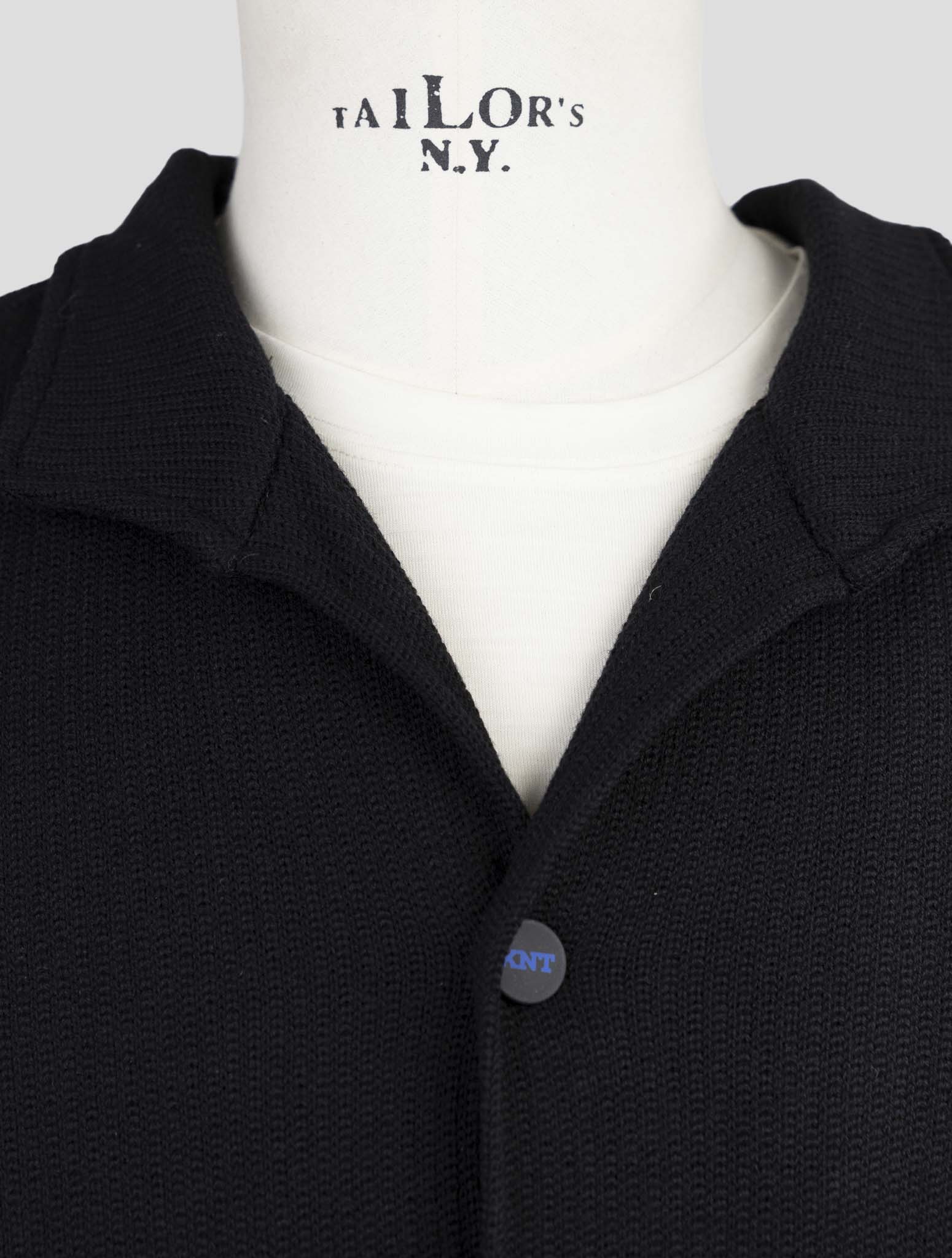 Kiton Knt Blue Wool Cotton Shirt