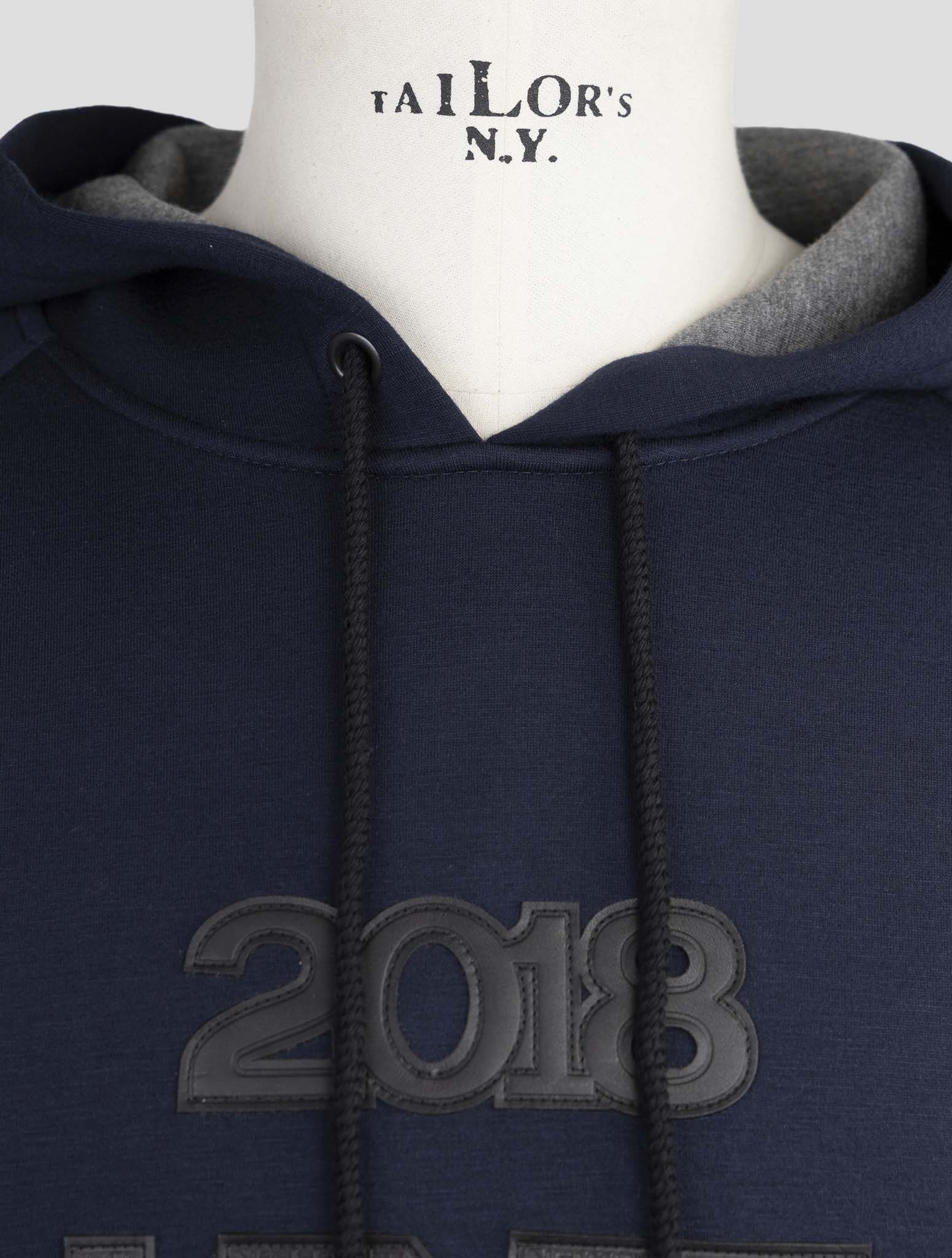 Kiton Knt Blue Viscose Ea Sweater Hoodie
