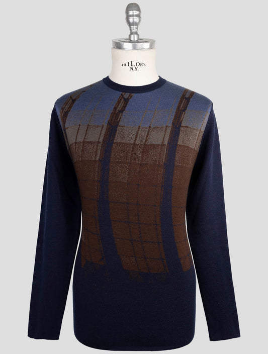 Kiton Knt Multicolor Cashmere Silk Sweater Crewneck