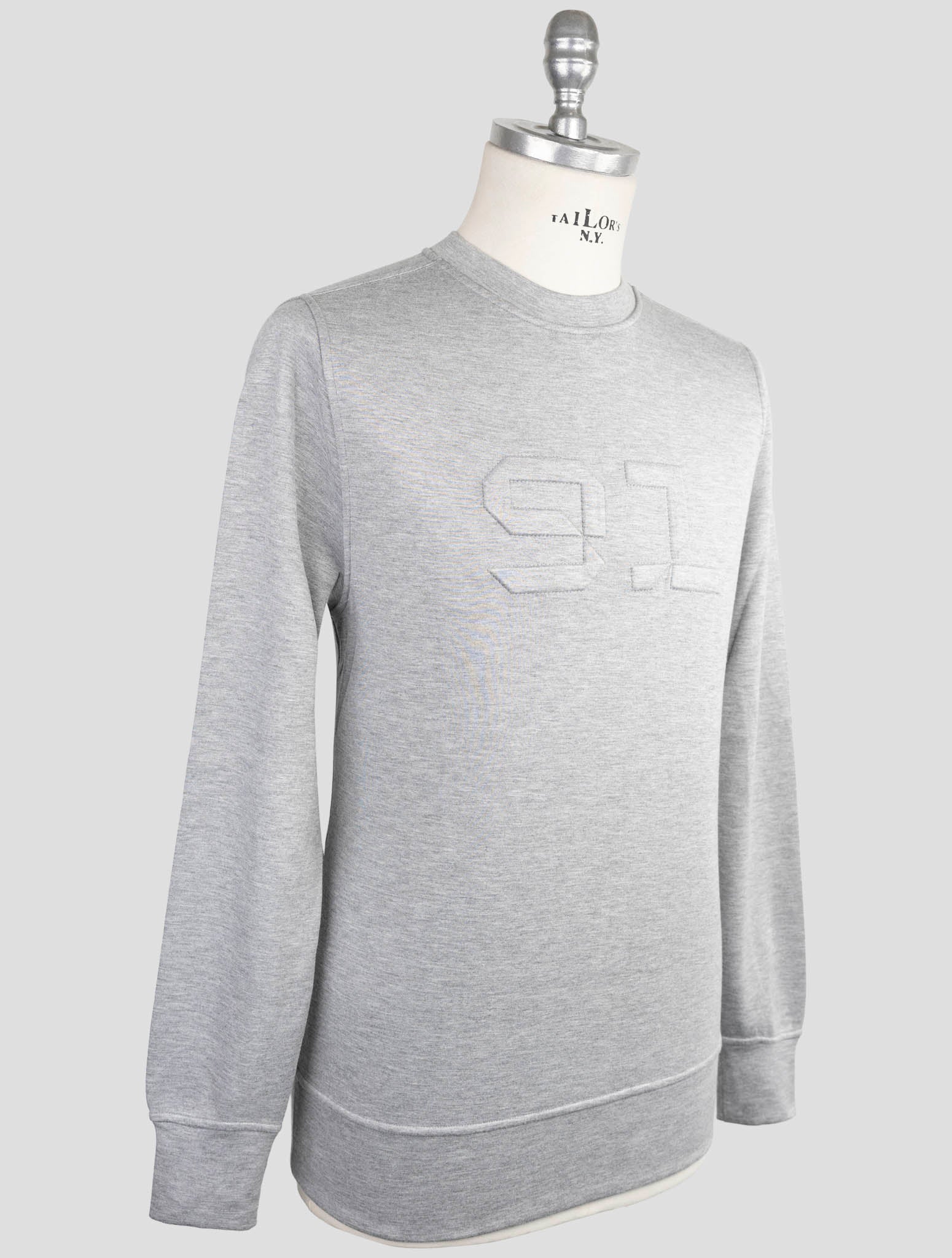 Kiton Knt Gray Viscose Ea Sweater Crewneck