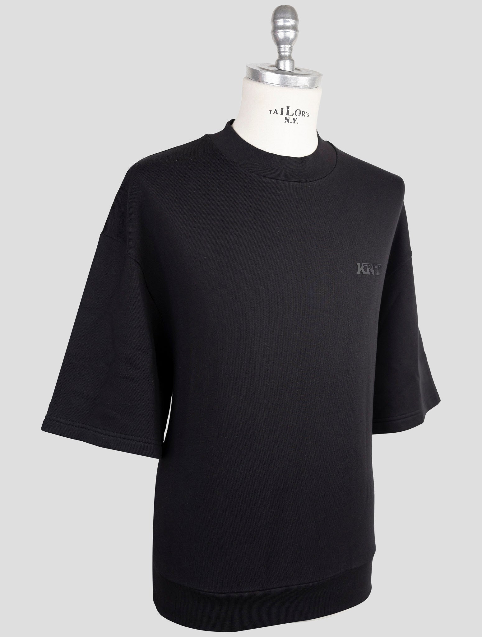 Kiton Knt Black Cotton T-Shirt