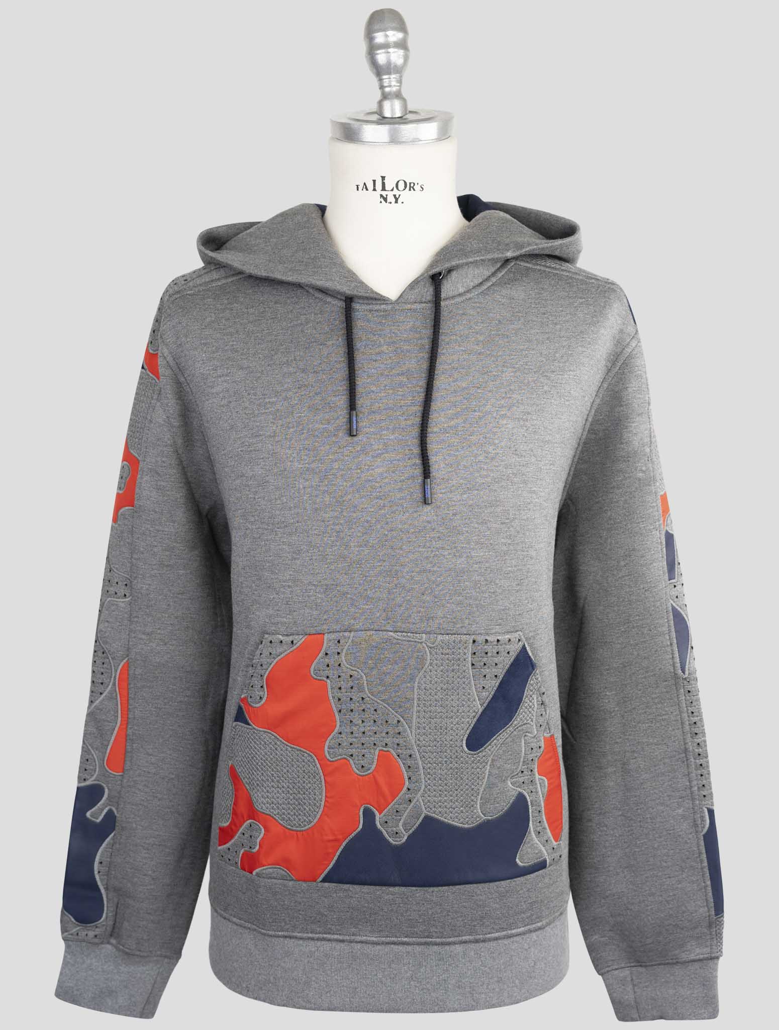 Kiton Knt Gray Viscose Ea Sweater Hoodie