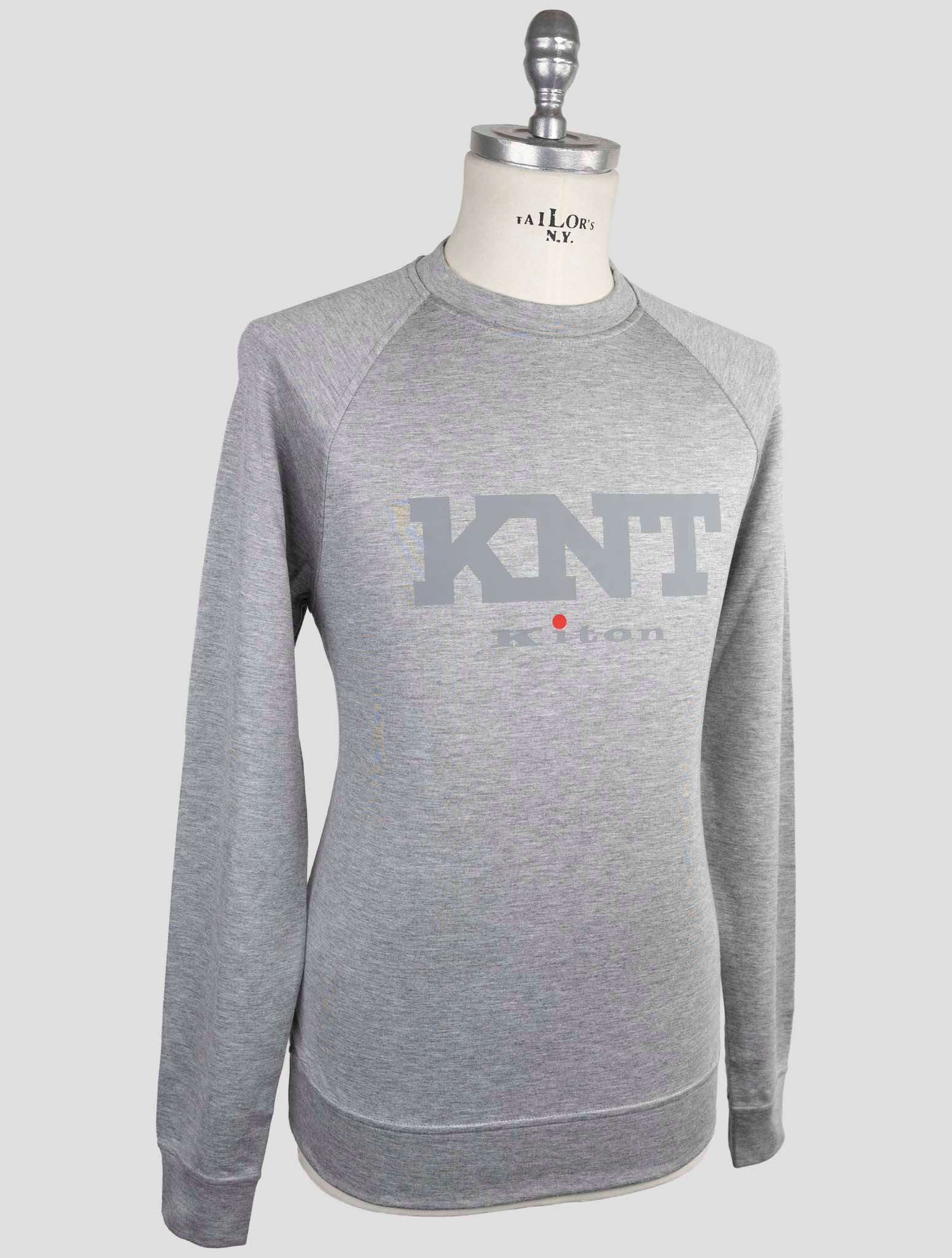 Kiton Knt Gray Viscose Ea Sweater Crewneck