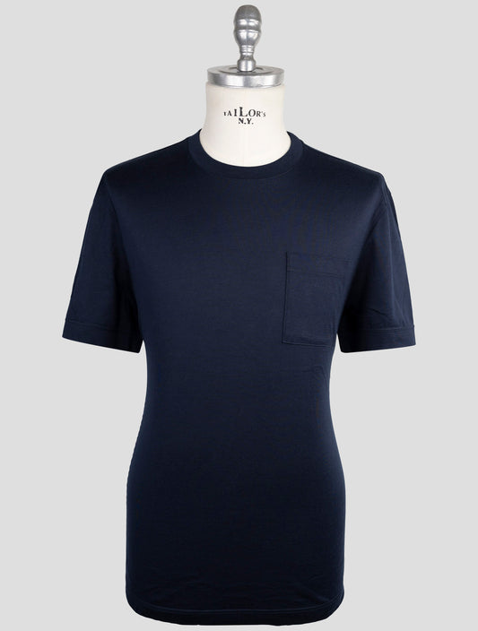 Kiton Knt Blue Cotton T-Shirt