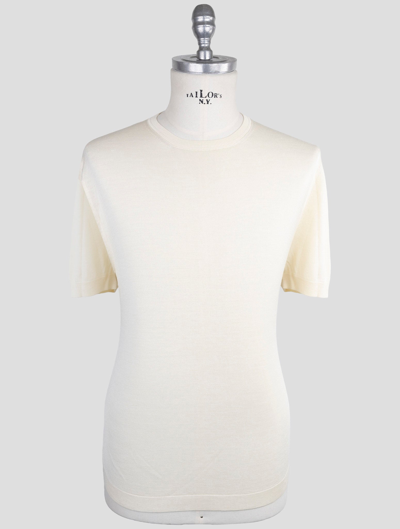 Kiton Knt White Silk T-Shirt