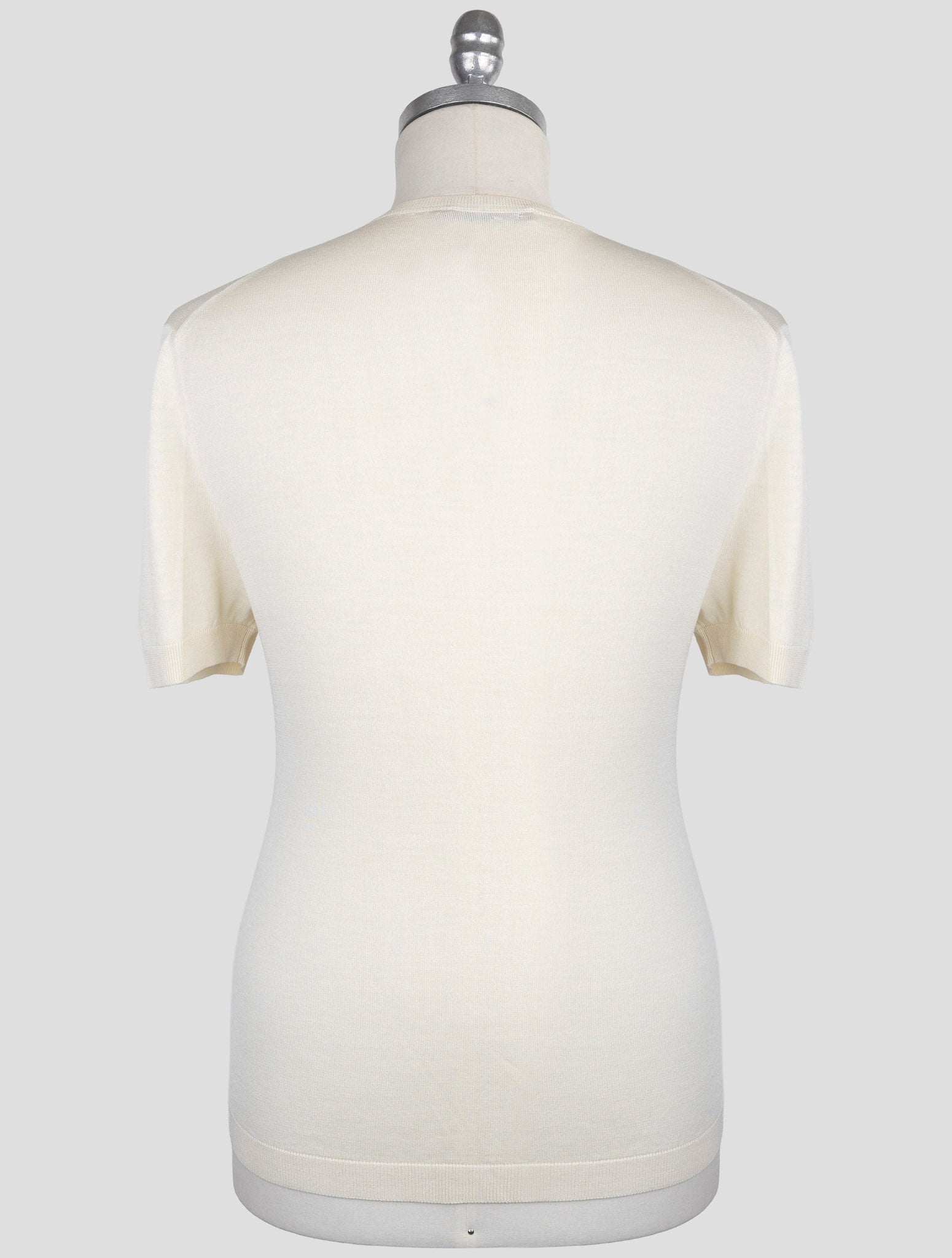 Kiton Knt White Silk T-Shirt