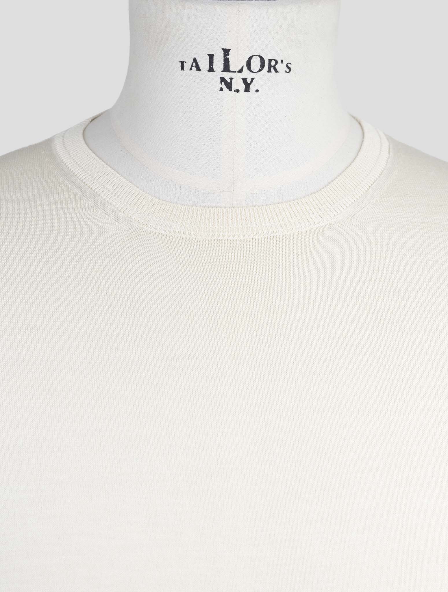 Kiton Knt White Silk T-Shirt