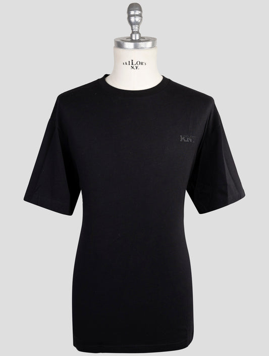 Kiton Knt Black Cotton T-Shirt