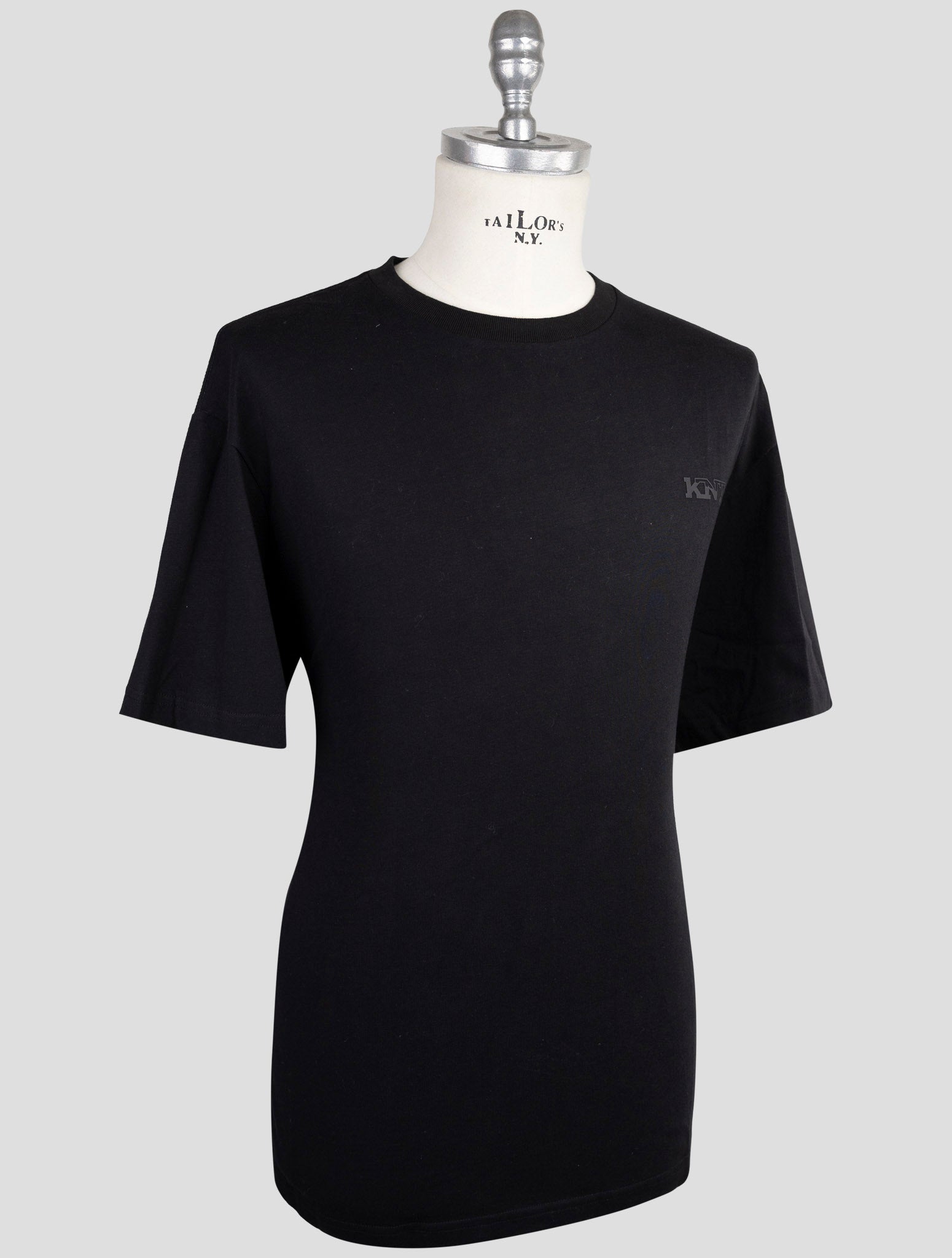 Kiton Knt Black Cotton T-Shirt