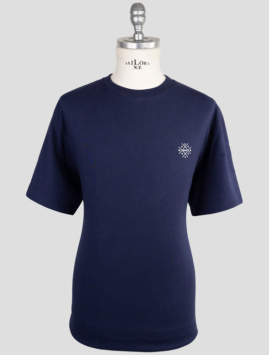 Kiton Knt Blue Cotton T-Shirt