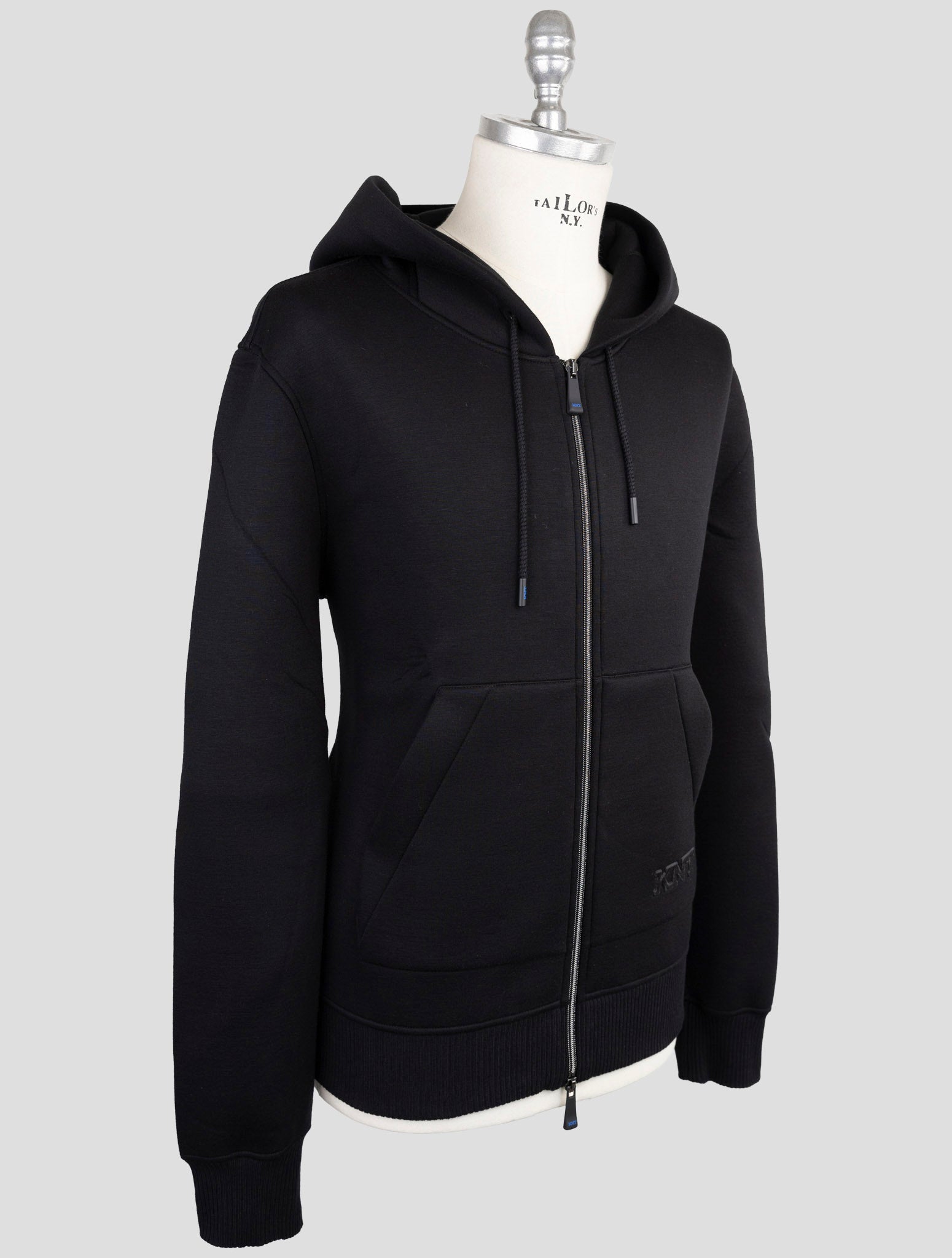 Kiton KNT Black Viscose EA Full Zip Sweater - image 2