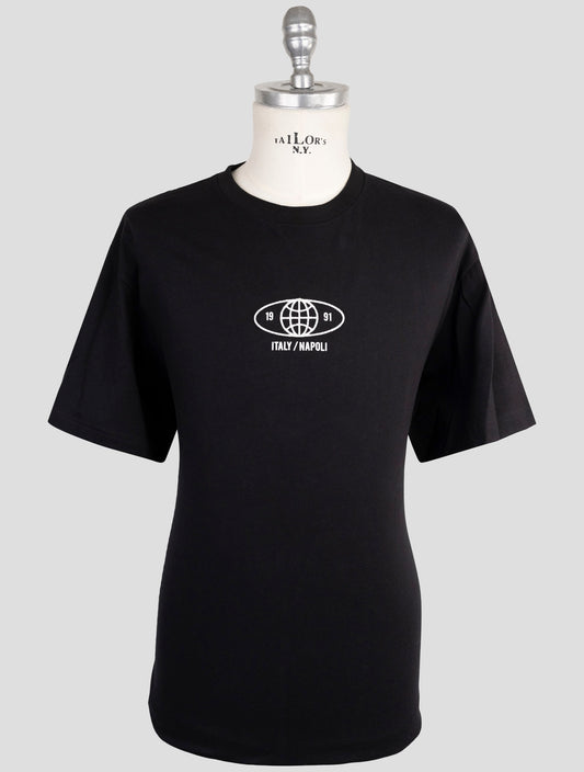Kiton Knt Black Cotton T-Shirt