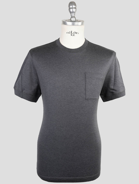Kiton Knt Blue Cotton T-Shirt