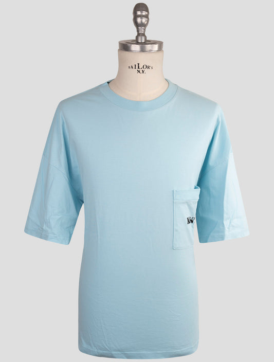 Kiton Knt Light Blue Cotton T-Shirt